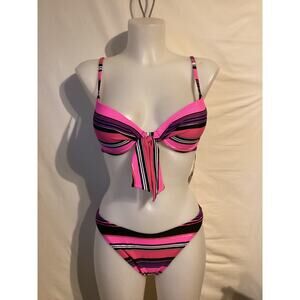 1349a NWT Bikini Bay M/M 72T PPST Pushup Top w/Scoop Bottoms Size 8